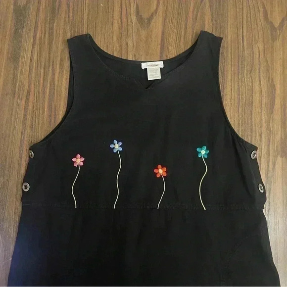 Talbots Black Floral Embroidered Sleeveless Maxi Dress Jumper Women’s size 14 - Picture 11 of 11